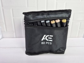 Marcadores estuche tela doble punta
